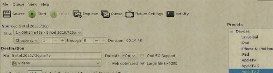 تحميل برنامج Handbrake لتحويل الفيديوهات Handbrake