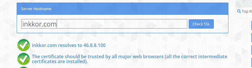طريقة اختبار عمل شهادة الامان SSL