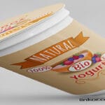 نموذج تعبئة الزبادي PSD مجاني. Free PSD yogurt packaging mockup