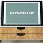 إطار PSD mock up مجاني على على الحائط