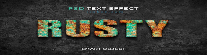 تصمم psd logo شعار نص حروف بتاثير معدني صدئ تصمم psd logo شعار نص حروف بتاثير معدني صدئ