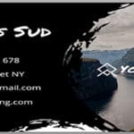 تصميم PSD business card عن مفهوم المشي.