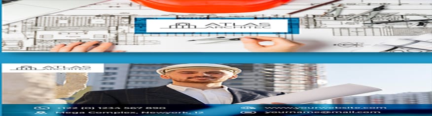 PSD business card عن أعمال الهندسة المعمارية