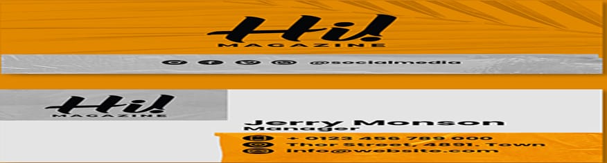 قالب بطاقة مجلة PSD business card