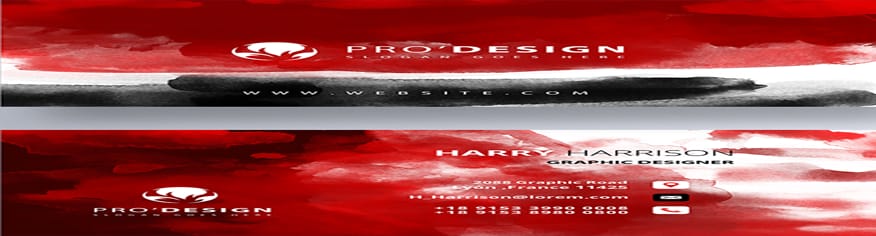 psd business card بالأحمر و الألوان المائية business card باللون الأحمر و الألوان المائية.تصميم كارت الأعمال باللون الأحمر والألوان المائية يضيف لمسة من الجمال والإثارة إلى البطاقة، حيث يعكس الأحمر القوة.