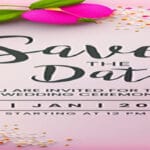تصميم كارت دعوة فرح قابل للتعديل PSD