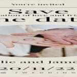 تصميم مبتكر كارت دعوة حفل زفاف قابل للتعديل