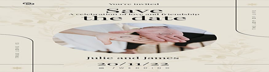 تصميم PSD مبتكر كارت دعوة حفل زفاف قابل للتعديل تصميم مبتكر كارت دعوة حفل زفاف قابل للتعديل