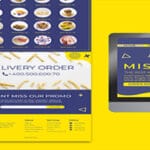 قالب تصميم PSD ui / ux لتصميم موقع الكتروني خاص بالطعام