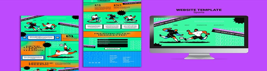 مشروع موقع كرة قدم احترافي تصميم ui / ux